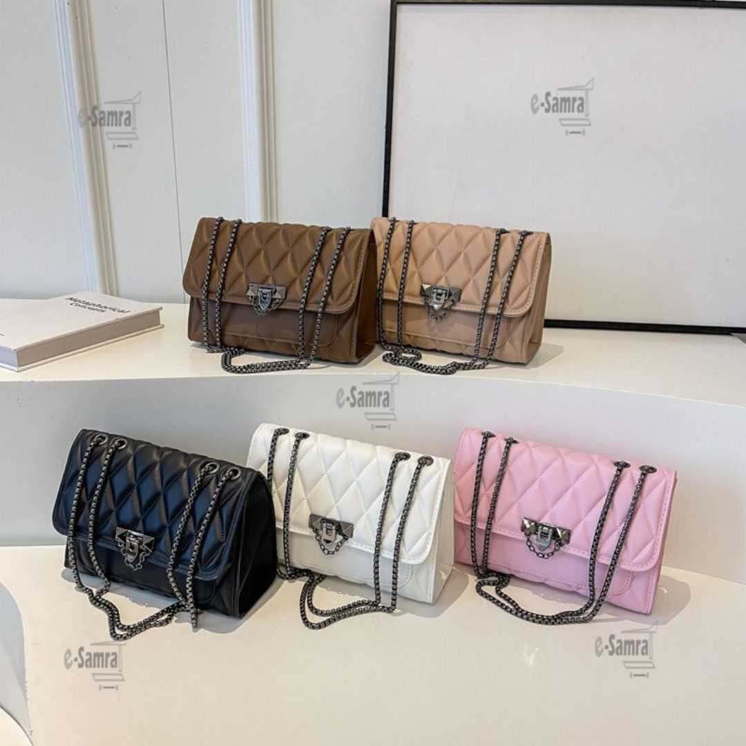 New,Quilted,PU,Leather,Crossbody,Bag-,N284